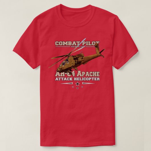 T-shirt AH64 Apache hélicoptère d'attaque 1 (Design devant)