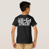 T-shirt AH-64 Apache Kids's Basic Hanes Confort TaglessSof (Dos entier)