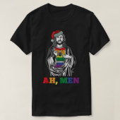 T-shirt Ah Hommes Noël Drôle LGBTQ Pride XMas Jesus Gay (Design devant)