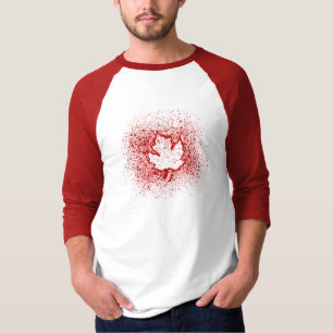T-shirt Ah, le Canada ! Feuille rouge de graffiti