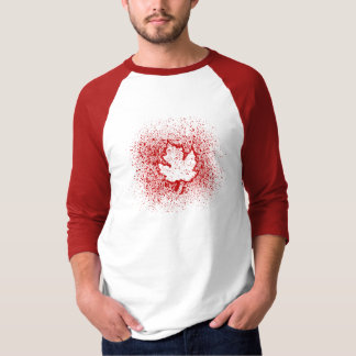T-shirt Ah, le Canada ! Feuille rouge de graffiti