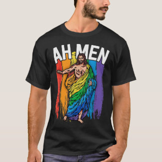 T-shirt Ah Men Gay Jesus Chemise Drôle LGBTQ Chemises Cade