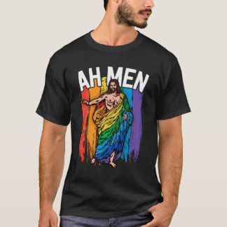 T-shirt Ah Men Gay Jesus Chemise Funny Chemises Lgbtq Cade