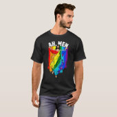 T-shirt Ah Men Gay Jesus LGBTQ Pride Rainbow (Devant entier)