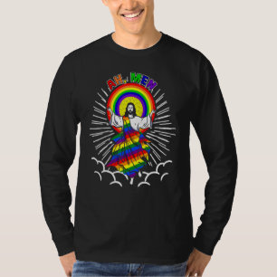T-shirt Ah Men Lgbt Gay pride Jesus Rainbow Peace Flag