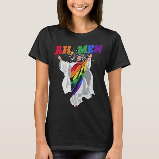 T-shirt Ah Men Pride Month Human Rights Proud Ally Queer L (Devant)