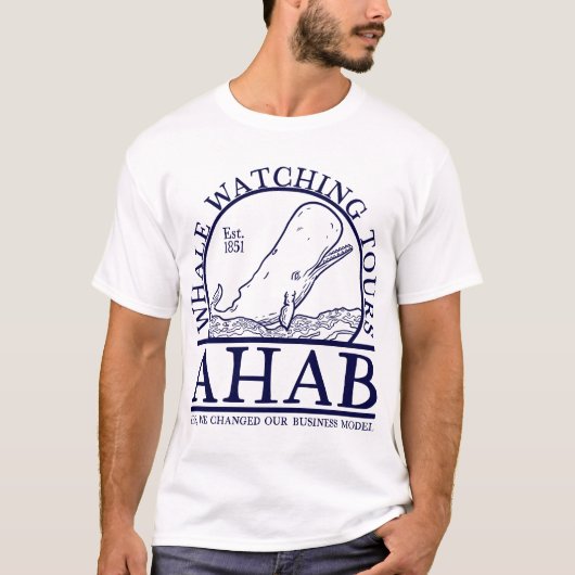 T-shirt Ahab Whale Watch (Lineal) (Devant)