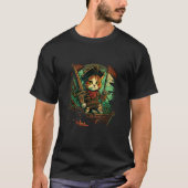 T-shirt Ahoy, Matey! Pirate Cat Design with Ship and Jolly (Devant)