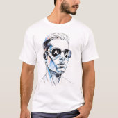 T-shirt AI dans les yeux - Bold Line Art avec Subtle Tech (Devant)