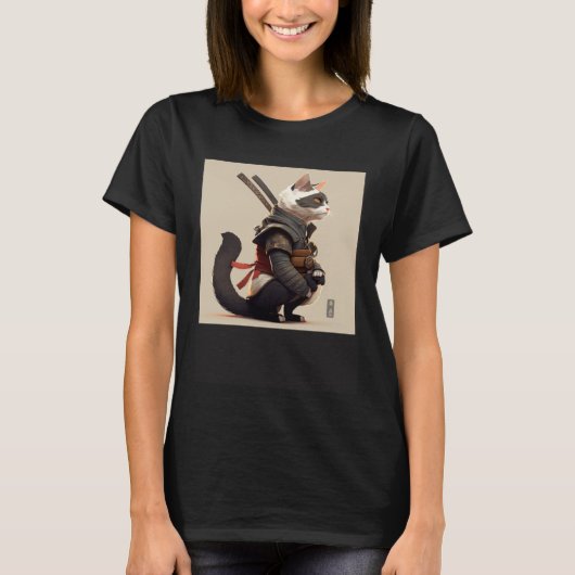 T-shirt AI Generated Shinobi Cat (Devant)