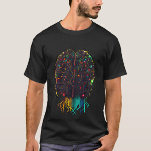 T-shirt AI Intelligence artificielle Cerveau électrique hu