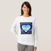T-shirt AI: Tech with Heart Women's Long Sleeve White (Devant entier)