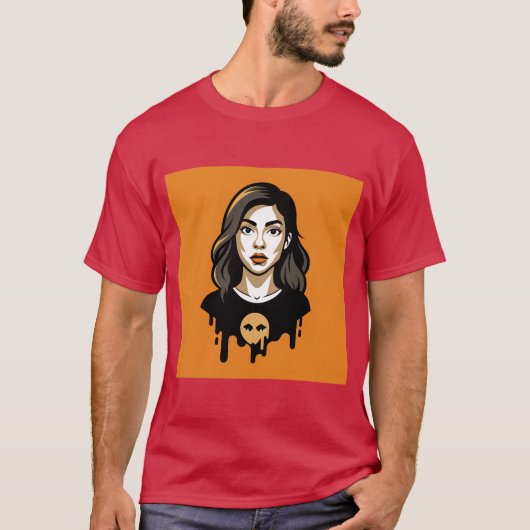 T-shirt AI Woman Pic Design – The Future Meets Elegance (Devant)