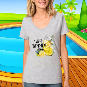 T-shirt aide au citron doux en été