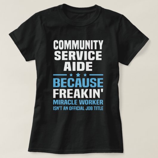 T-shirt Aide au service communautaire (Design devant)