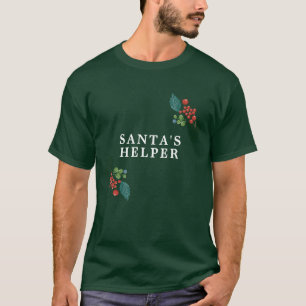 T-shirt Aide botanique de Père Noël Fêtes de Noël