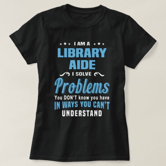 T-shirt Aide de bibliothèque (Design devant)