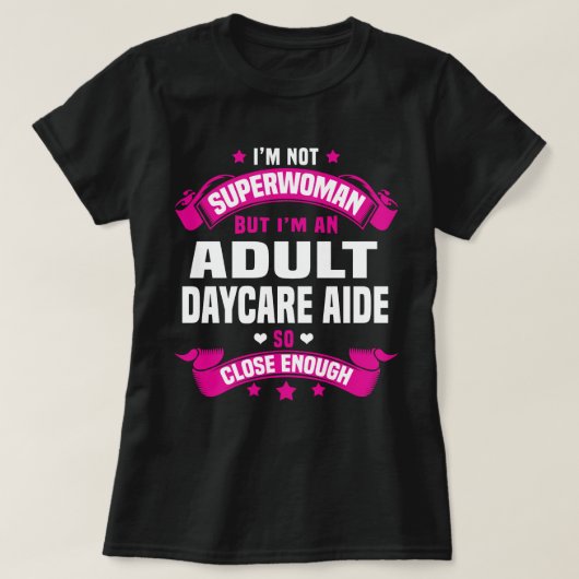 T-shirt Aide de garderie pour adultes (Design devant)