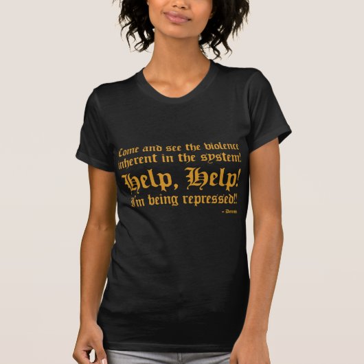 T-shirt Aide de python, aide - je suis réprimé (Devant)