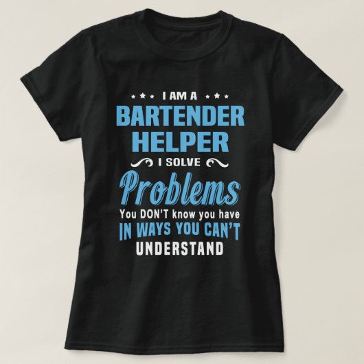 T-shirt Aide du barman (Design devant)