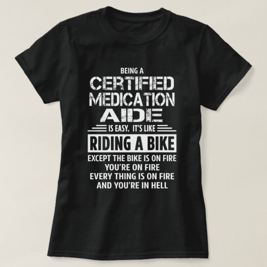 T-shirt Aide médicale certifiée (Design devant)