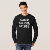 T-shirt Aide sur l'épisseuse de câble (Devant entier)