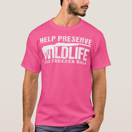 T-shirt Aidez à préserver la faune Utiliser des sacs de co (Devant)