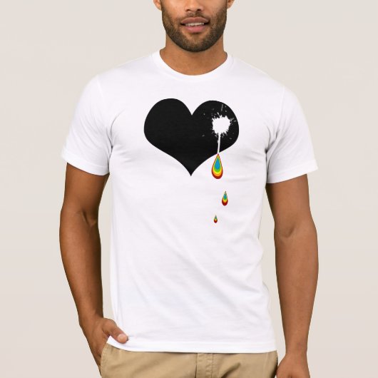 T-shirt aïe. arc-en-ciel (Devant)