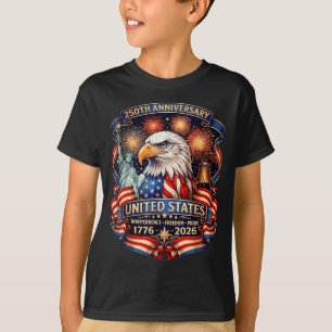 T-shirt Aigle 1776-2026 250 ans de patriotisme dom