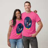 T-shirt Aigle à bald volant avec les États-Unis Écharpe à  (Unisexe)
