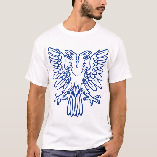 T-shirt Aigle à deux têtes - bleu marine (Devant)