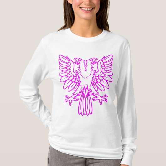T-shirt Aigle à deux têtes - Magenta (Devant)