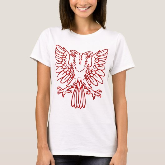 T-shirt Aigle à deux têtes - Rouge rubis (Devant)