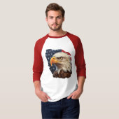 T-shirt Aigle à drapeau américain (Devant entier)
