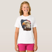 T-shirt Aigle à drapeau américain (Devant entier)