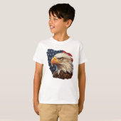 T-shirt Aigle à drapeau américain (Devant entier)