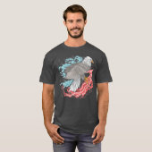 T-shirt Aigle à drapeau américain (Devant entier)