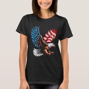 T-shirt Aigle à tête blanche et drapeau américain patrioti