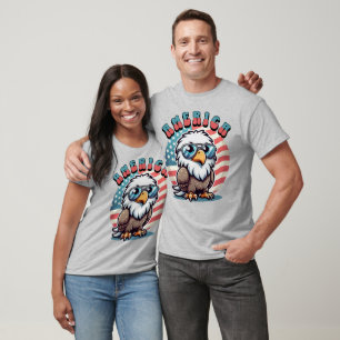 T-shirt Aigle à tête blanche rétro-américaine