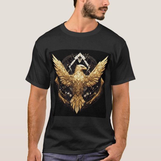 T-shirt Aigle Abstrait Déployant Ses Ailes (Devant)