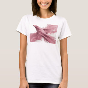 T-shirt Aigle Abstrait Rose Impression Artistique Créative