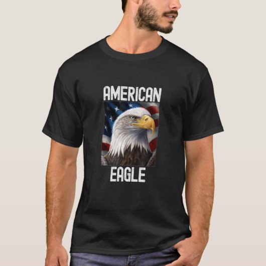 T-shirt aigle américain (Devant)