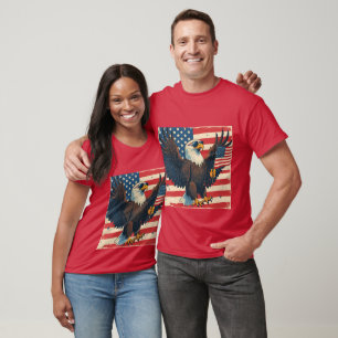 T-shirt Aigle américain audacieux – Conception de la liber
