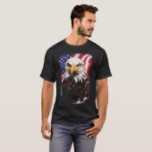 T-shirt Aigle américain Black Background only (Devant entier)
