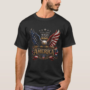 T-shirt Aigle américain chauve 4 juillet