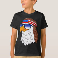 Aigle américain chauve mullet 4 juillet drôle Usa 