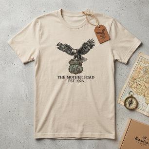 T-shirt Aigle américain chauve Route 66 vintage