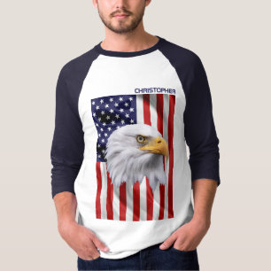 T-shirt Aigle américain époustouflant, Le drapeau des État