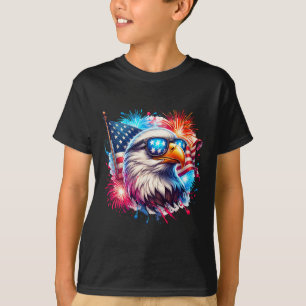 T-shirt Aigle américain patriotique du 4 juillet Drapeau a