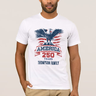T-shirt Aigle américain patriotique Joyeux 250e anniversai